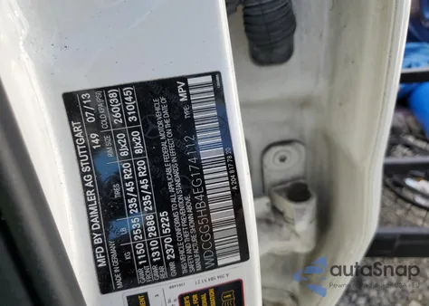 2014 Mercedes-Benz Glk 350 from USA, damaged, VIN WDCGG5HB4EG174112